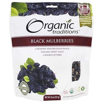 Organic Traditions Mulberries Black 8 ounce