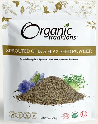 Organic Traditions Sprouted Chia Flax 16 ounce