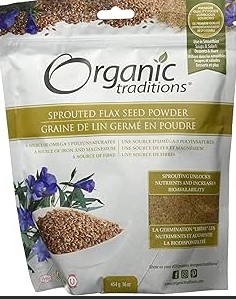 Organic Traditions Sprouted Flax Golden 16 ounce