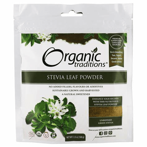 Organic Traditions Stevia Powder Green Leaf 3.5 ounce