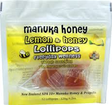 Pacific Resources International Manuka Lollipops Lemon 12 ct