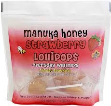 Pacific Resources International Manuka Lollipops Strawberry 12 ct