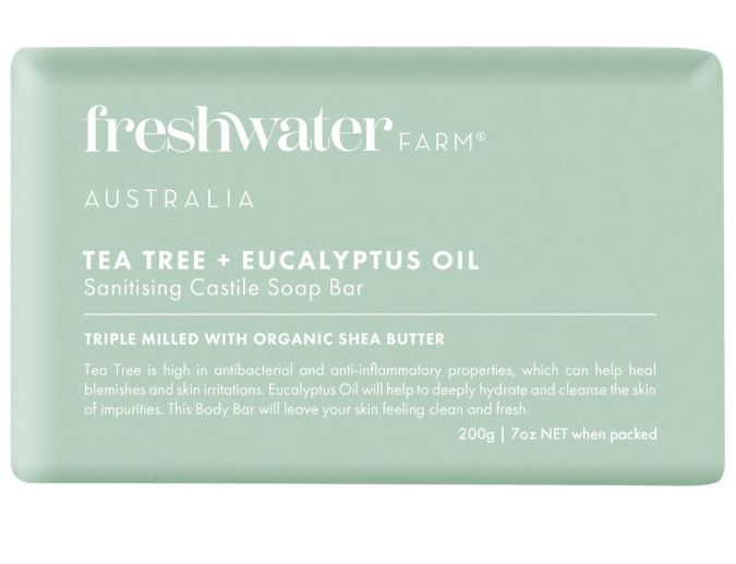 FreshWater Farm Castile Body Bar Tea Tree + Eucalyptus  7 oz