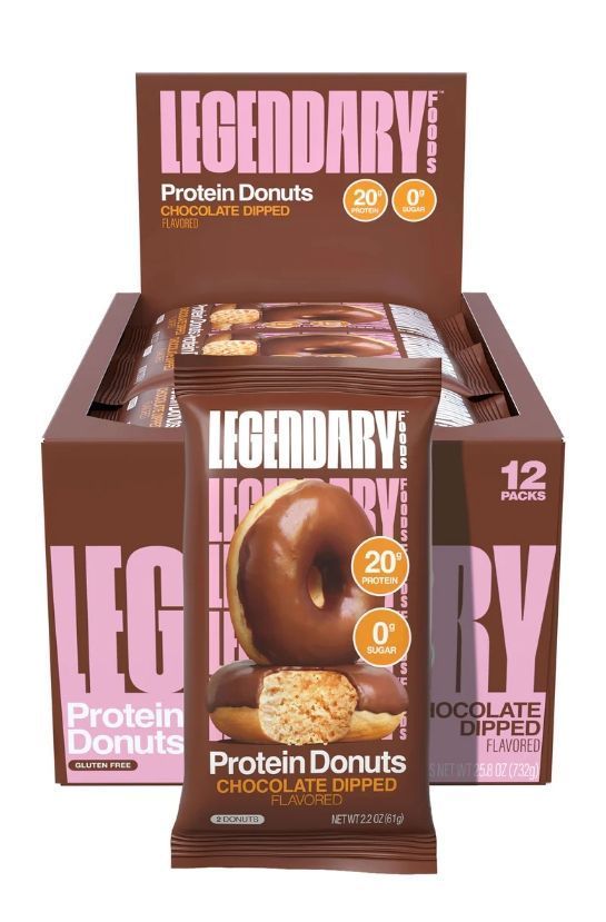 Legendary Protein Donuts Chocolate Dipped 12 pk