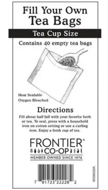 Frontier Fill Your Own Tea Bags 40(bags)