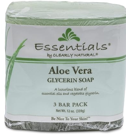 Clearly Natural Glycerine Soap Bar Aloe Vera 4 OZ             (3 Bar Pack)