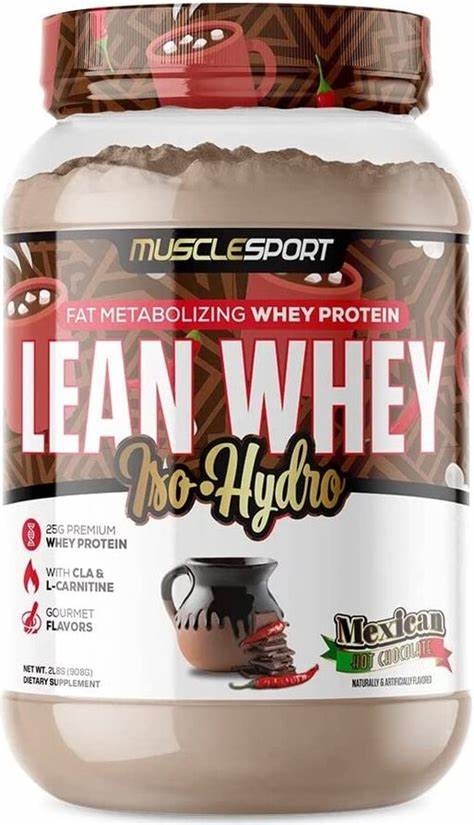 Muscle Sport Lean Whey Iso-Hydro 2pnds 26Serv Mexican Hot Chocolate