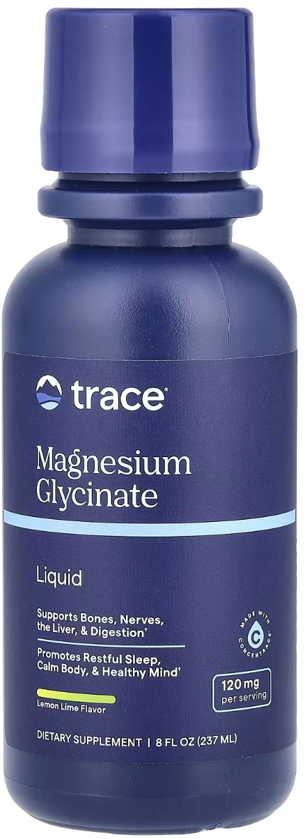 Trace Minerals - Magnesium Glycinate 8/oz Liquid Lemon Lime 