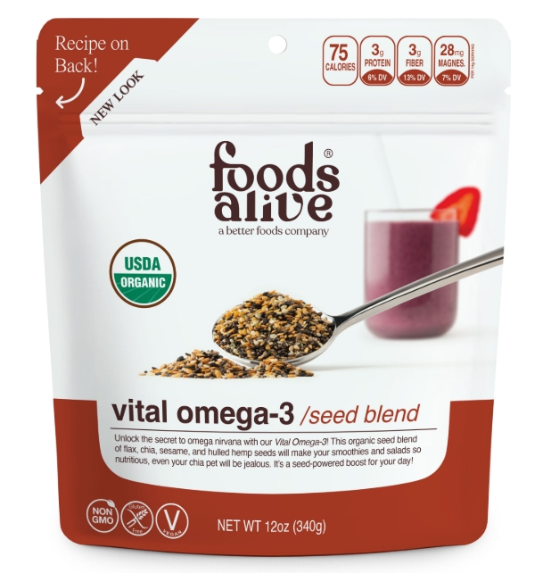 Foods Alive Vital Omega - 3 seed blend 12 oz 24 servings