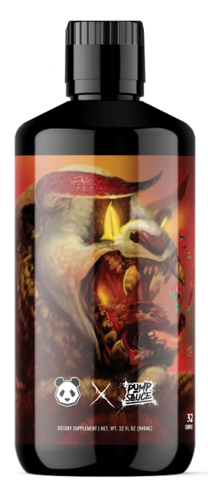 Panda Supplements Pump Sauce 32oz Strawberry Cherry Mango Candy 32 Servings