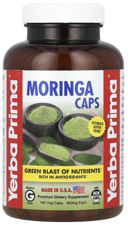 Yerba Prima Moringa 180 Count Veg Caps