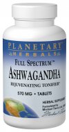 Planetary Herbals - Ashwagandha Full Spectrum 570 mg 60 Tablets