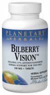Planetary Herbals - Bilberry Vision 100 mg 60 Tablets