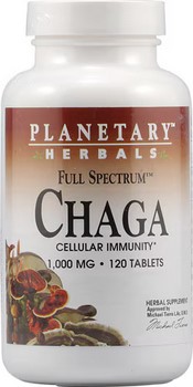 Planetary Herbals - Chaga Full Spectrum 1000 mg 120 Tablets