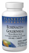 Planetary Herbals - Echinacea-Goldenseal with Olive Leaf 635 mg 60 Tablets