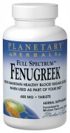 Planetary Herbals - Fenugreek Full Spectrum 600 mg 120 Tablets