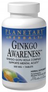Planetary Herbals - Ginkgo Awareness 500 mg 60 Tablets