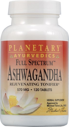 Planetary Herbals - Ashwagandha, Full Spectrum Ayurvedic 570 mg 120 tablet