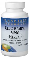 Planetary Herbals - Glucosamine MSM Herbal 1000 mg 180 Tablets
