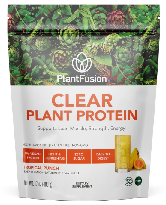 Plantfusion - Clear Plant Protein 10.6 oz Compostable Bag Tropical Punch 15 Servings