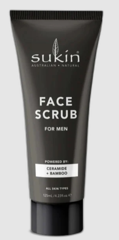 Sukin Men's Face Scrub Powered by Ceramide + Bamboo For All Skin Types 4.2 oz