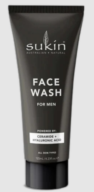 Sukin Men's Face Wash Powered by Ceramide + Hyaluronic Acid For All Skin Types 4.2 oz