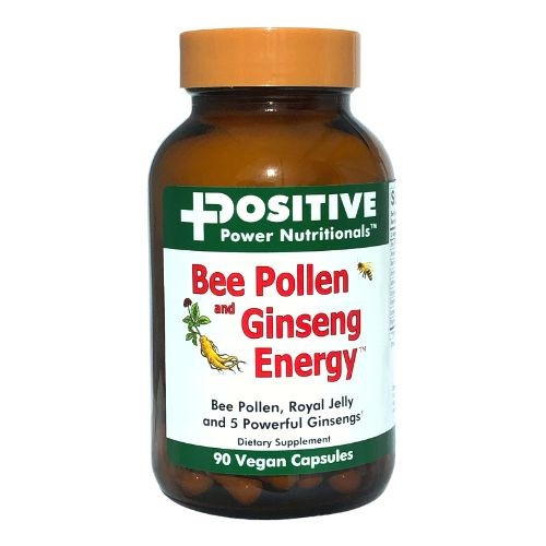 Positive Power Nutrition Bee Pollen and Ginseng Energy - 90 vegan capsules