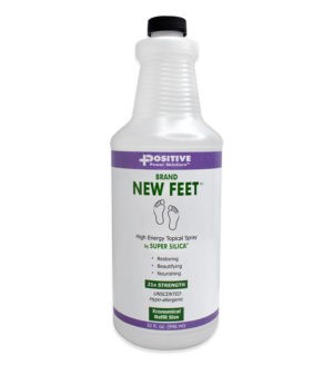 Positive Power Nutrition Brand New Feet 32 fl oz Super Silica formula refill (boxes of 4 bottles)