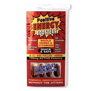 Positive Power Nutrition Positive Energy Boosters 30 packages of the 4 capsule trial size blister pack