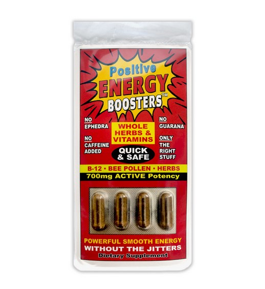 Positive Power Nutrition Positive Energy Boosters Trial Size - 4 capsules blister pack
