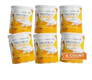 Power Crunch Protein CRISPS, a Potato Style Protein Chip, Cheddar Flavor 10g of protein, 1.05 ounces per serving (Pack of 6)