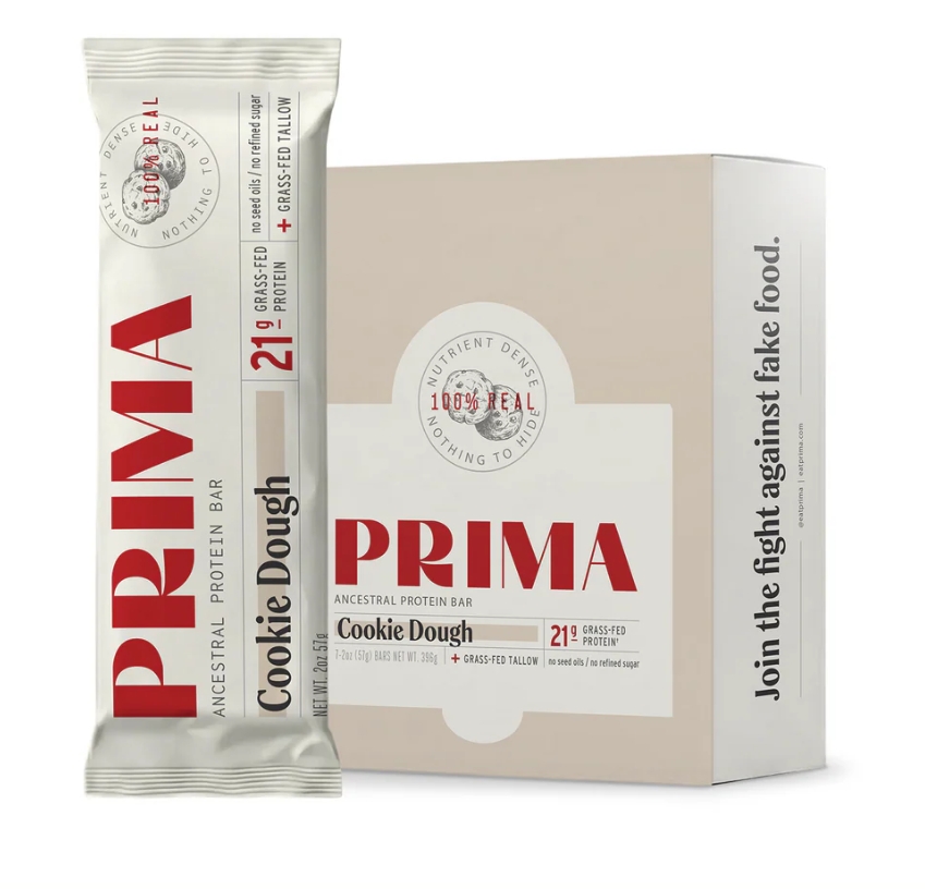 Prima Protein Bars 16g Protein Cookie Dough Flavor 12 bars