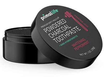 Primal Life Organics Tooth Powdr Whitening Black Pepperment 1Oz