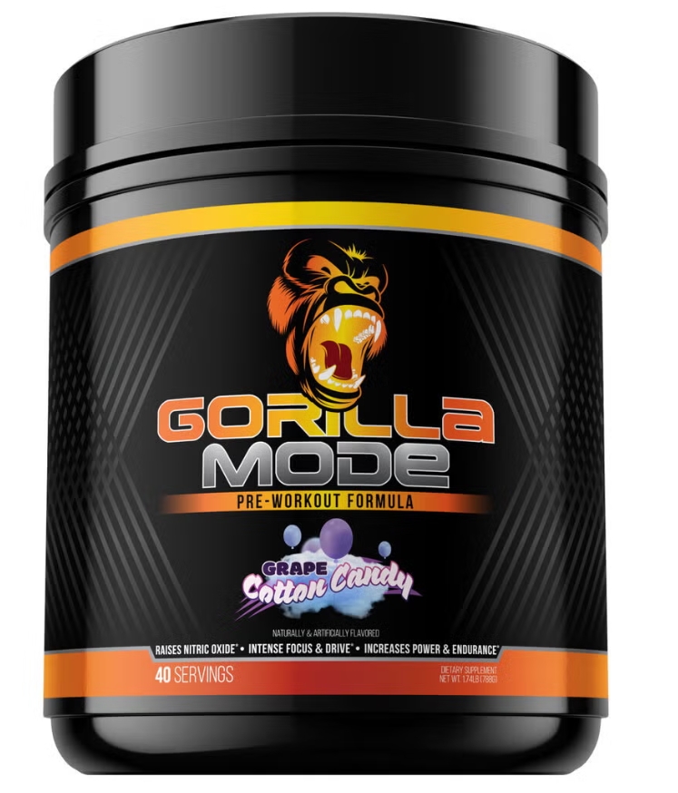 Gorilla Mode Pre-Workout Grape Cotton Candy 40 serv