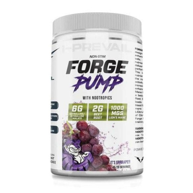I-Prevail Supplements Forge Pump (Non-Stim) Grape Flavor 40/20 Servings