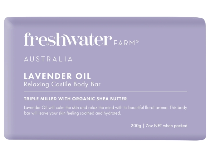 FreshWater Farm Castile Body Bar Lavender 7 oz
