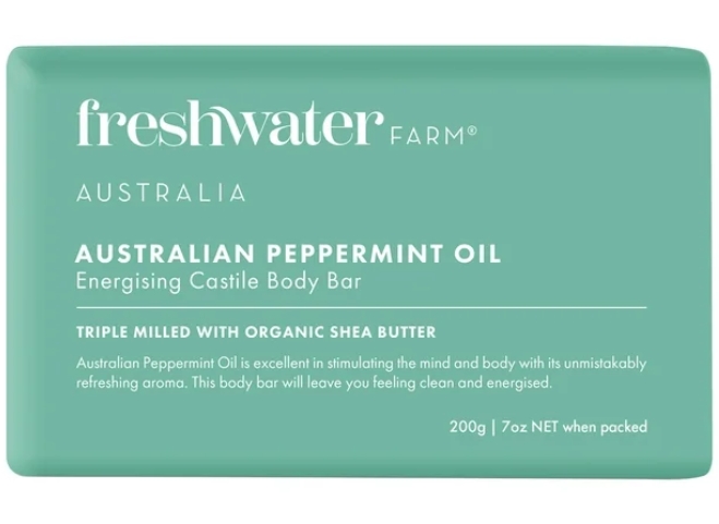 FreshWater Farm Castile Body Bar Peppermint 7 oz