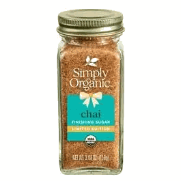 Simply Organic Chai Finishing Sugar 3.88 oz