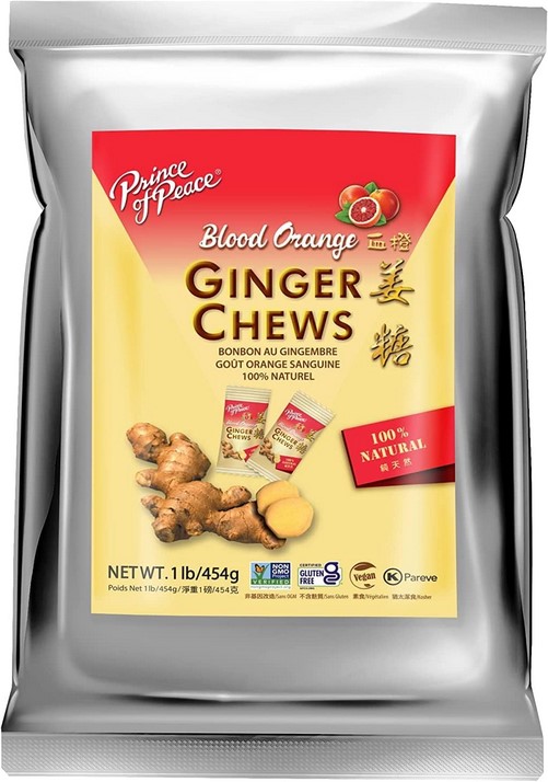 Prince of Peace Ginger Chews Blood Orange Bulk 1 lb