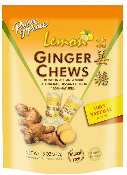 Prince of Peace Ginger Chews Lemon 8 oz