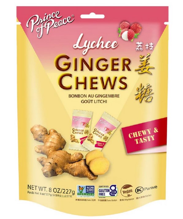 Prince of Peace Ginger Chews Lychee 8 oz