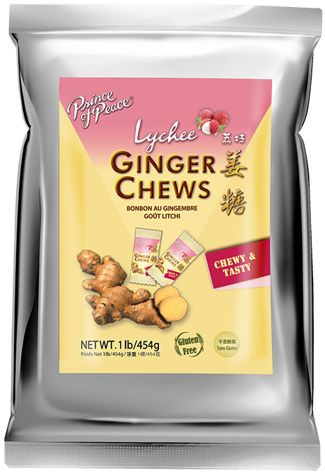 Prince of Peace Ginger Chews Lychee Bulk 1 lb