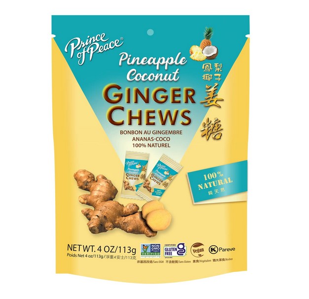 Prince of Peace Ginger Chews Pineapple Coconut 4 oz