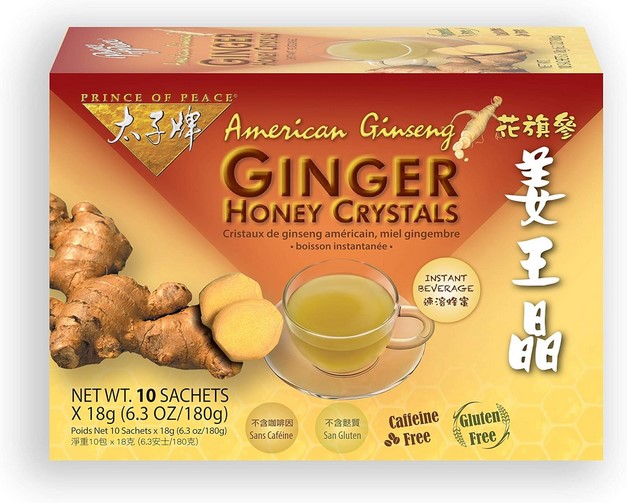 Prince of Peace Ginger Honey Crystals w/ Ginseng 10 ct