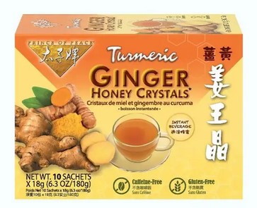 Prince of Peace Ginger Honey Crystals w/ Turmeric 10 bag-OUT OF STOCK