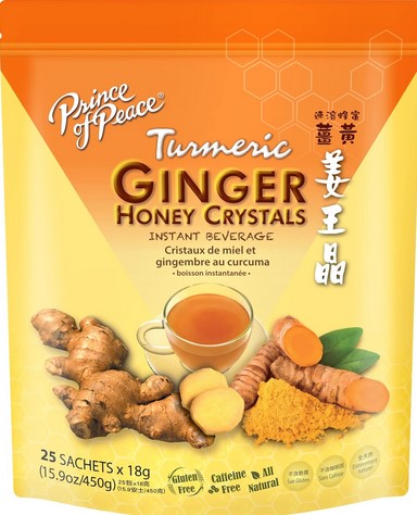 Prince of Peace Ginger Honey Crystals w/ Turmeric 25 ct-OUT OF STOCK