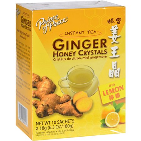 Prince of Peace Ginger Honey Crystals with Lemon Sachets 10 ct