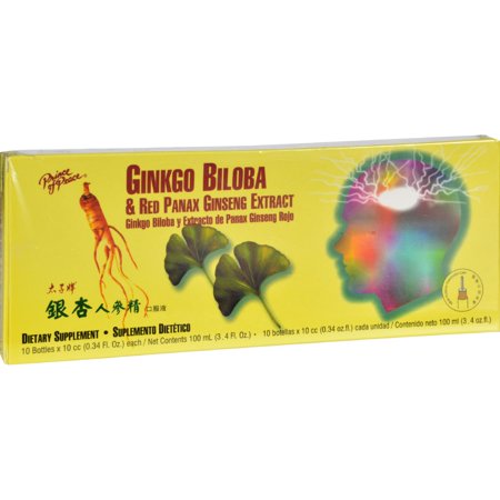Prince of Peace Ginkgo Biloba & Red Panax Ginseng Extract 10 vial