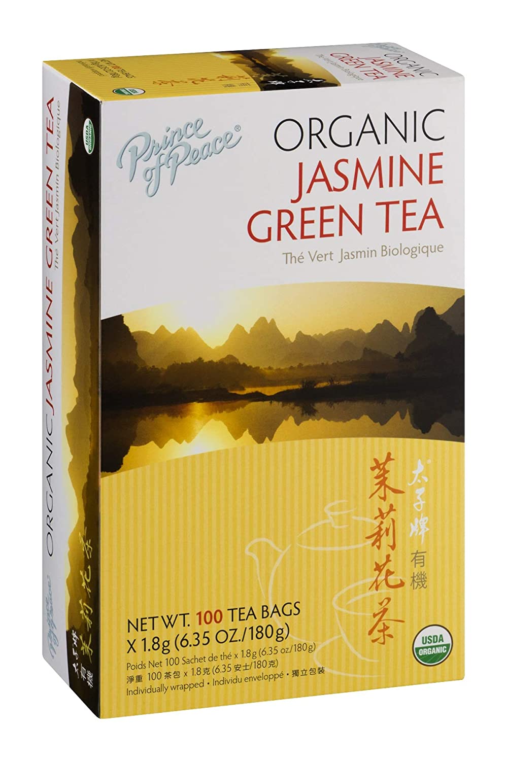Prince of Peace Organic Jasmine Green Tea 100 bag