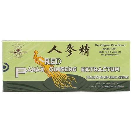 Prince of Peace Panax Ginseng Extract w/ Alcohol Pine Brand 10 vial
